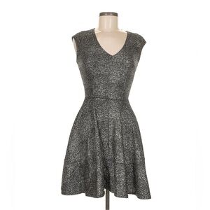 Bar III Silver Fit ‘n Flare Mini Dress